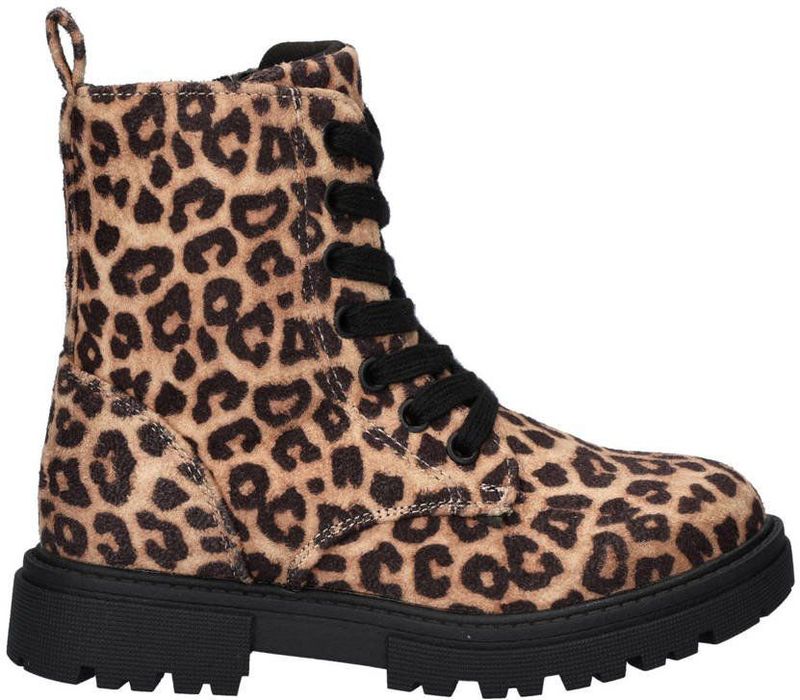 Nelson - Veterboots - Panterprint - Meisjes