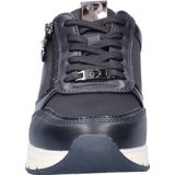 Tamaris - Dames Sneaker - Blauw - Imitatieleer met Lak-accenten