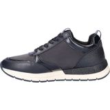 Tamaris - Dames Sneaker - Blauw - Imitatieleer met Lak-accenten