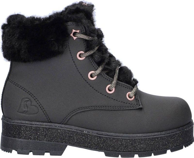 Skechers - Street Glitz - Enkellaarsjes - Imitatieleer - Met Rits- en Vetersluiting