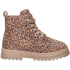 Nelson - Veterboots - Panterprint - Nubuck - Meisjes