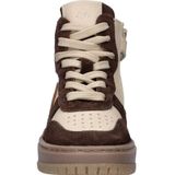 Nelson - Kids - Hoge Sneakers - Bruin - Suède en Gladleer