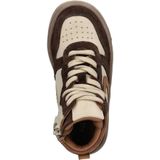 Nelson - Kids - Hoge Sneakers - Bruin - Suède en Gladleer