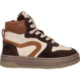 Nelson - Kids - Hoge Sneakers - Bruin - Suède en Gladleer