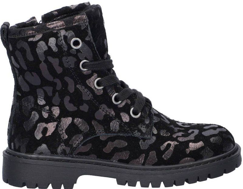 Nelson - Kids - Veterboots - Suède - Panterprint - Gevoerd met Fake Fur