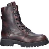 Nelson - Veterboots - Bordeaux - Leer - Fake Fur Gevoerd