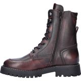 Nelson - Veterboots - Bordeaux - Leer - Fake Fur Gevoerd