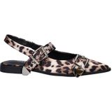 Nelson - Slingback Ballerina - Panterprint - Dames Instappers