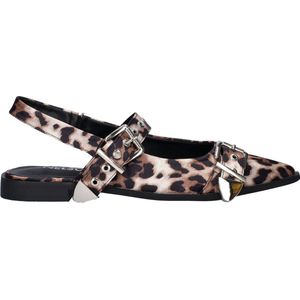 Nelson - Slingback Ballerina - Panterprint - Dames Instappers