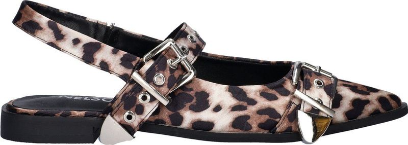 Nelson - Slingback Ballerina - Panterprint - Dames Instappers