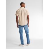 Petrol Industries - Heren Effen linnen overhemd Oceanbreeze - Bruin - Maat S