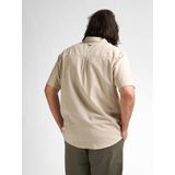 Petrol Industries - Heren Plus Size Overhemd - Bruin - 55% Linnen, 45% Katoen