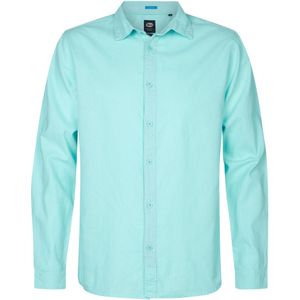 Petrol Industries - Tealline - Overhemd - Blauw - Linnen Mix