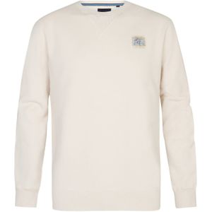 Petrol Industries - Heren Logo-print Sweater Gulfstream - Wit - Maat L