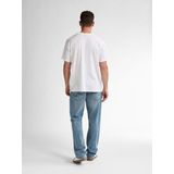 Petrol Industries - Logo T-shirt Palmsview - Wit - Katoen/Elastaan - Relaxed Fit