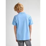 Petrol Industries - Chino Short Angler - Blauw - 97% Katoen 3% Elastaan