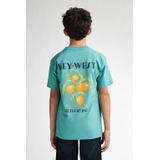 Petrol Industries - Backprint T-shirt - Groen - Korte Mouwen