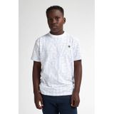 Petrol Industries - All-over Print T-shirt - Wit - 95% Katoen 5% Elastaan