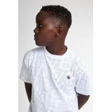 Petrol Industries - All-over Print T-shirt - Wit - 95% Katoen 5% Elastaan