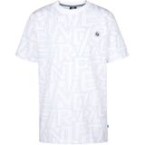 Petrol Industries - All-over Print T-shirt - Wit - 95% Katoen 5% Elastaan