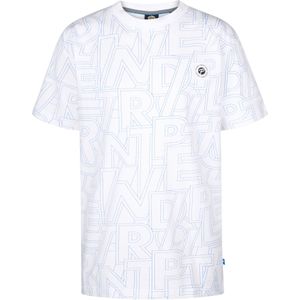 Petrol Industries - All-over Print T-shirt - Wit - 95% Katoen 5% Elastaan
