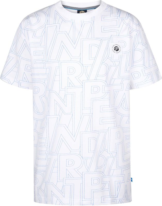 Petrol Industries - All-over Print T-shirt - Wit - 95% Katoen 5% Elastaan