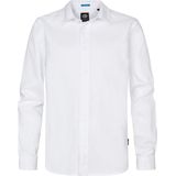 Overhemd - Effen - Klassieke Kraag - Knoopsluiting - Slim Fit - 55% Linnen, 45% Katoen