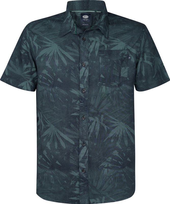 Petrol Industries - All-over Print Overhemd - Groen