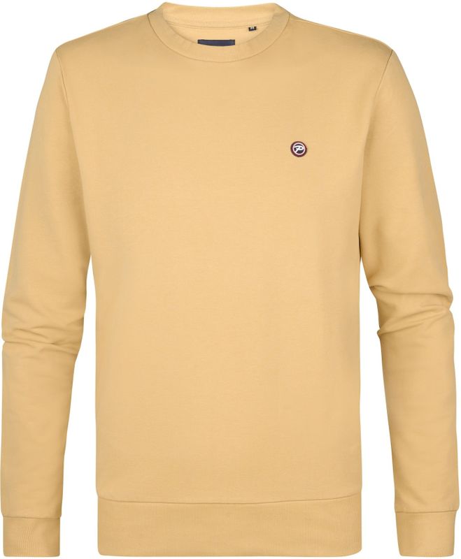 Petrol Industries - Heren Sweater - Geel - Regular Fit - Ronde Hals - Herentrui