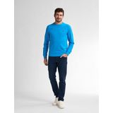 Petrol - Casual Sweater - Effen - Katoen - Comfortabele Pasvorm