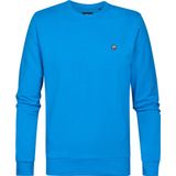 Petrol - Casual Sweater - Effen - Katoen - Comfortabele Pasvorm