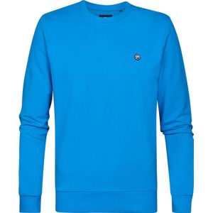 Petrol - Casual Sweater - Effen - Katoen - Comfortabele Pasvorm