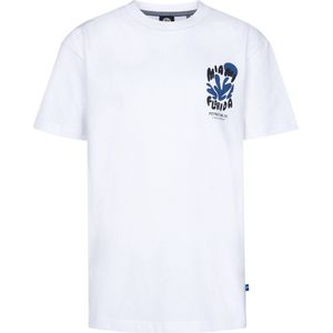 T-shirt - Korte Mouwen - Ronde Hals - All-over Print - Petrol - 100% Katoen