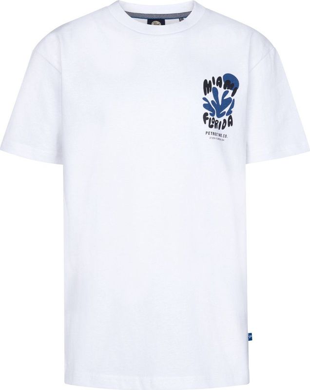 Petrol Industries - Backprint T-shirt Barracudaway - Wit - T-shirts met Korte Mouwen
