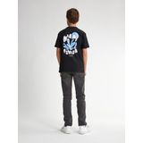 Petrol Industries - Backprint T-shirt Flamingoline - Zwart - Katoen