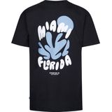 Petrol Industries - Backprint T-shirt Flamingoline - Zwart - Katoen