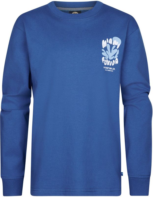 Petrol Industries - Backprint T-shirt Tropicalia - Blauw - 100% Katoen