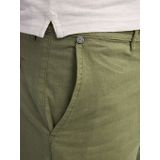 Petrol Industries - Heren Chino Short Tropicwave - Groen - Katoen-Linnen - Knoopsluiting en Ritsgulp