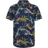 Overhemd - Korte Mouwen - Tropische Print - Borstzakje - 100% Viscose