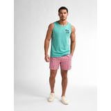 Zwembroek - Gestreept - Polyester - Petrol Logo - Seersucker Kwaliteit