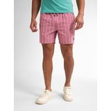 Zwembroek - Gestreept - Polyester - Petrol Logo - Seersucker Kwaliteit