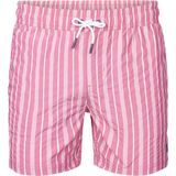 Zwembroek - Gestreept - Polyester - Petrol Logo - Seersucker Kwaliteit