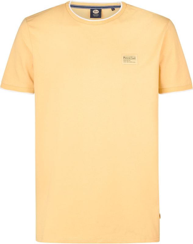 Petrol Industries - Driftpoint - T-shirt - Geel - Korte Mouwen - Ronde Hals