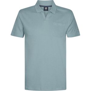 Petrol Industries - Badstof Polo Driftwoodview - Grijs - M - Poloshirts
