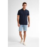 Petrol Industries - Polo - Blauw Dessin - 95% Biologisch Katoen