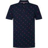 Petrol Industries - Polo - Blauw Dessin - 95% Biologisch Katoen