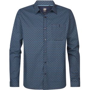 Petrol Industries - All-over Print Overhemd - Zwart - Katoen - Lange Mouwen