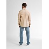 Petrol Industries - Overhemd - Zand - 55% Linnen 45% Katoen - Uni Dessin