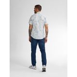 Petrol Industries - All-over Print Overhemd - Wit - Katoen - Korte Mouwen - Slim Fit