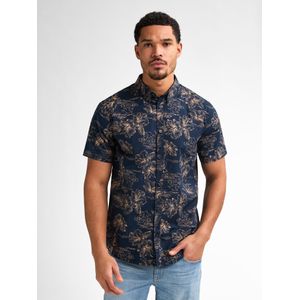 Petrol Industries - All-over Print Overhemd Oceanpark - Zwart - L